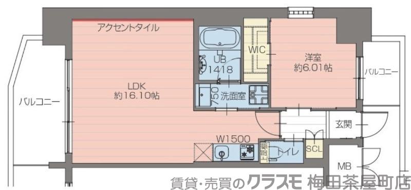 プレジオ梅田の間取り