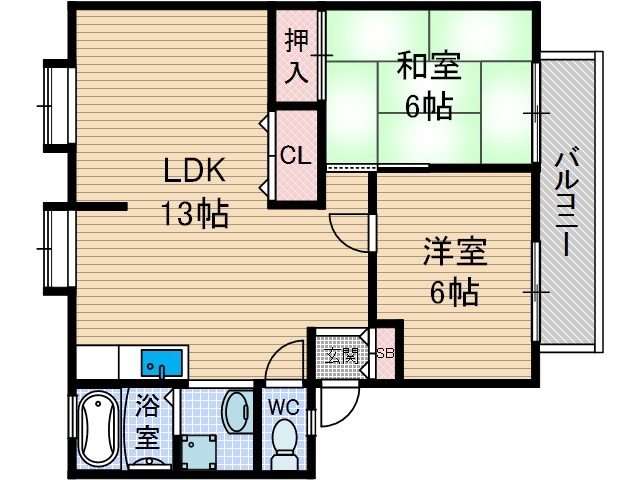 リオラムールⅢの間取り