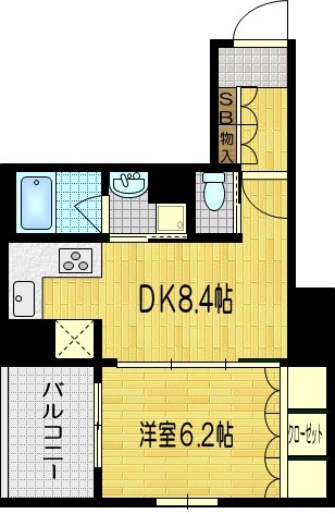 柿本町の完工年月(2014年12月)築の賃貸マンションの間取り