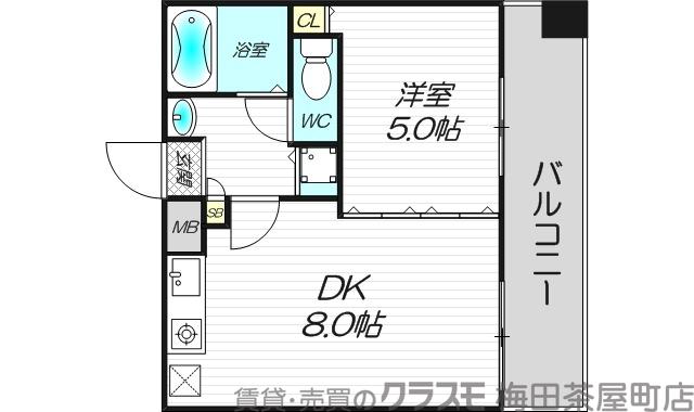 東三国の完工年月(2000年3月)築の賃貸マンションの間取り