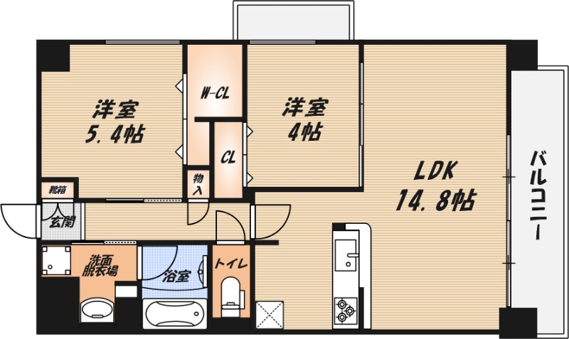 グランコート高槻の間取り