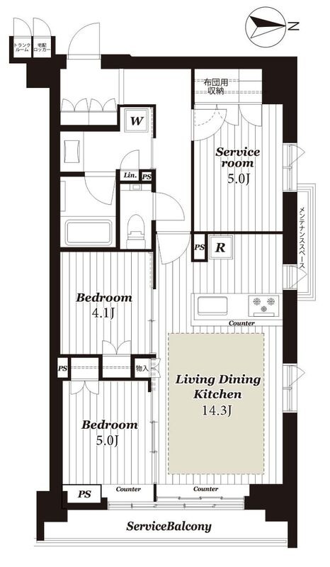 達磨町の完工年月(2025年8月)築の賃貸マンションの間取り