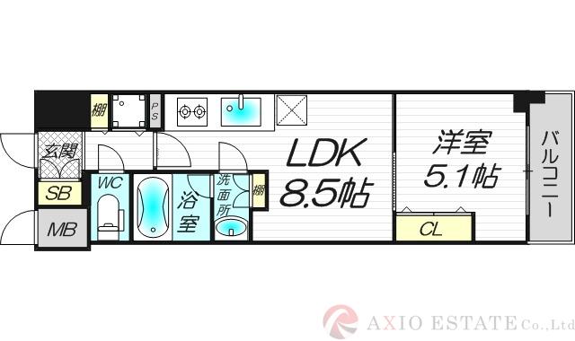 シティカレント新大阪の間取り