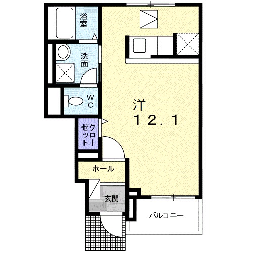 富田町の完工年月(2017年8月)築の賃貸アパートの間取り