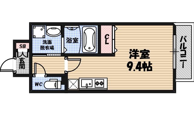 エス・キュート城東中央の間取り