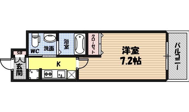 エス・キュート城東中央の間取り