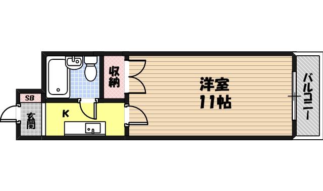 東洋プラザ蒲生の間取り