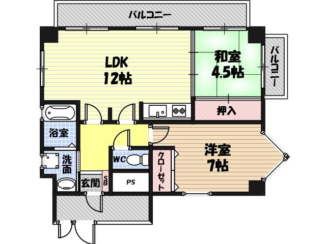 コスモス城東中央の間取り