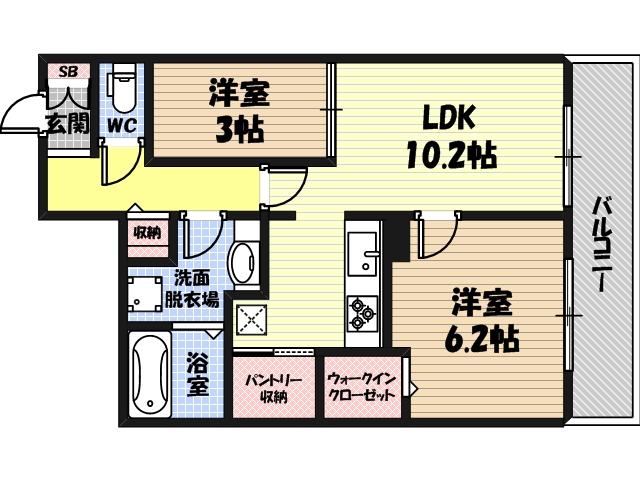 セジュール関目の間取り