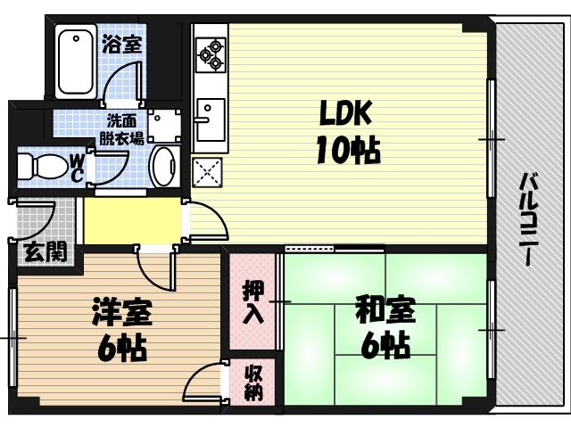 日商岩井城北ハイツ2号館の間取り