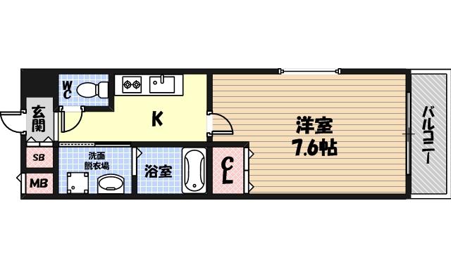 ブランブリエ京橋の間取り