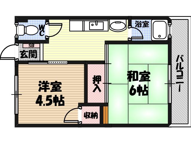 今福ハイツの間取り