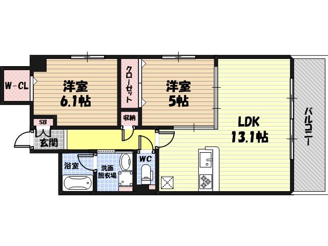 ドゥージエム京橋の間取り