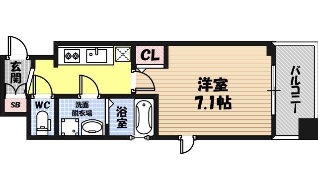Lasante京橋の間取り