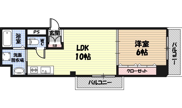 ラフィーネシャンブルの間取り