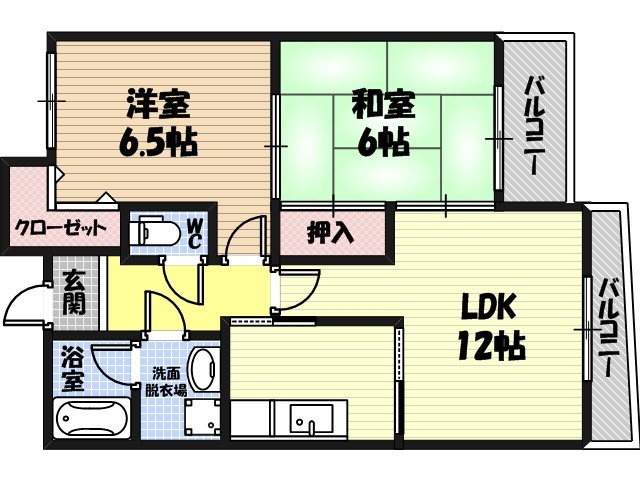 フレアコート京橋の間取り
