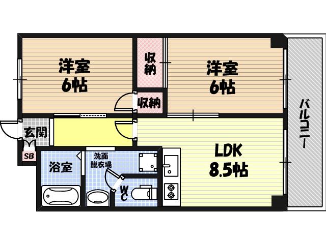 東洋プラザ京阪野江の間取り