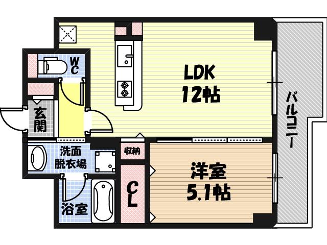 クロシェット関目の間取り