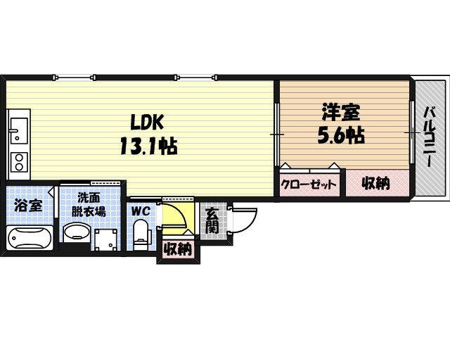 クリエオーレ諸口2の間取り