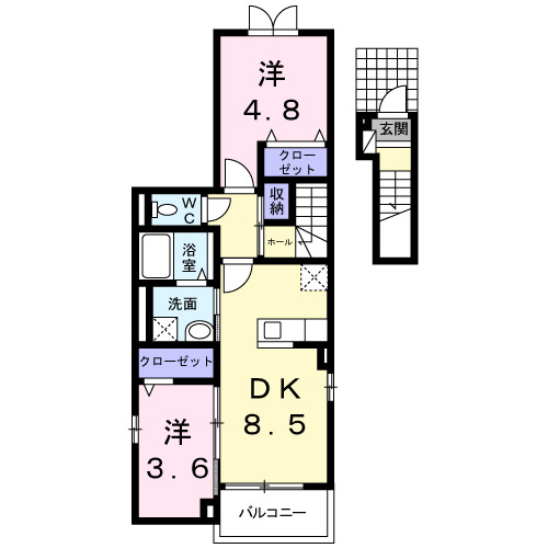 ソレイユ上野の間取り