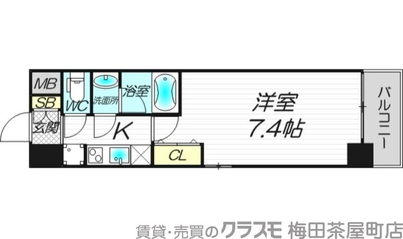 中津の完工年月(2015年3月)築の賃貸マンションの間取り
