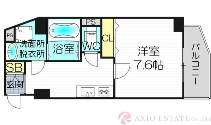 モンサンミッシェル北浜の間取り