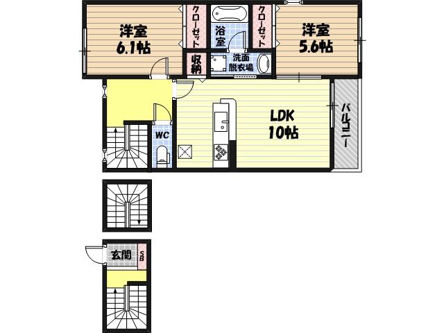 プレジール関目の間取り