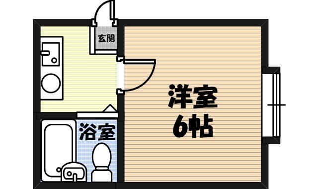 東野田町の完工年月(1988年3月)築の賃貸マンションの間取り