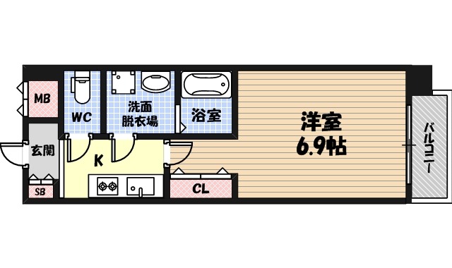 Live Casa城東中央の間取り