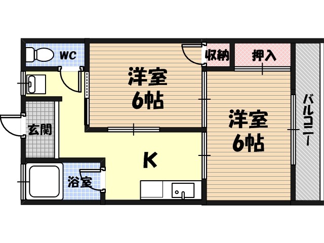 プレアール鶴見緑地の間取り