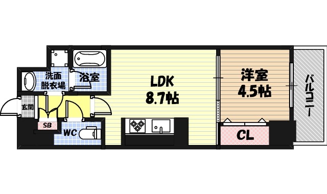 内代町の完工年月(2022年9月)築の賃貸マンションの間取り