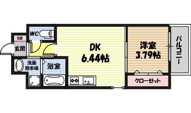 グランステディ城東中央の間取り