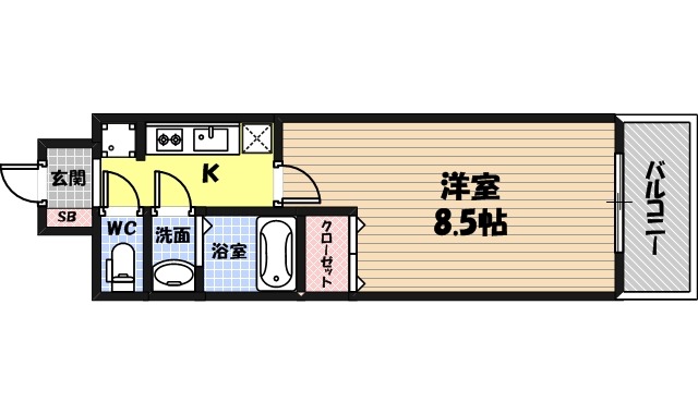 スプランディッド京橋EASTの間取り