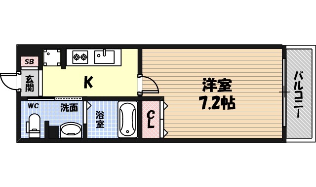 アドバンス大阪城東ブロードの間取り