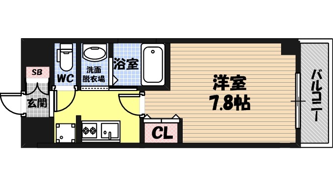 ロイヤルクイーンズパーク浪速の間取り