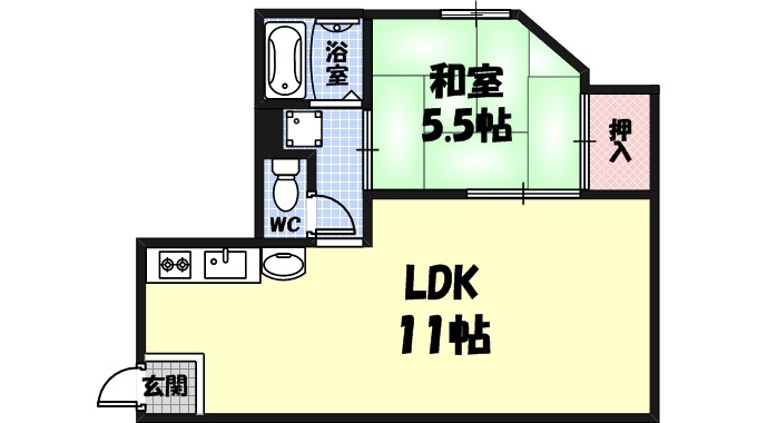 マンション杉岡の間取り