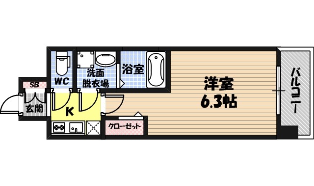 S-RESIDENCE城東SEVERの間取り