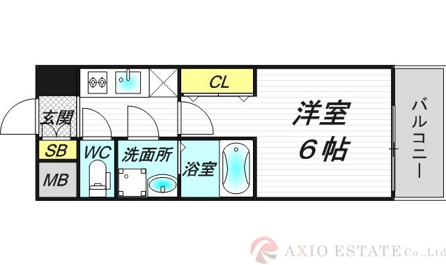 海老江の完工年月(2015年6月)築の賃貸マンションの間取り