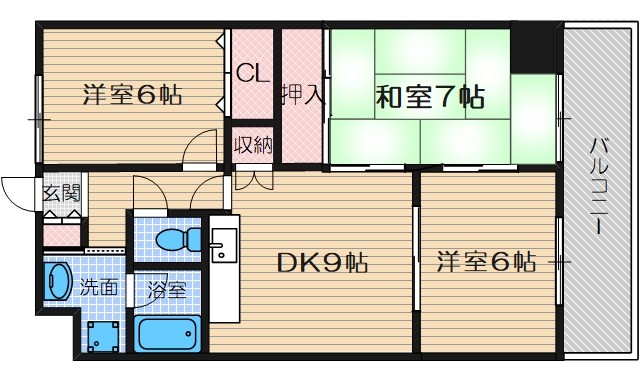 アルバ摂津の間取り
