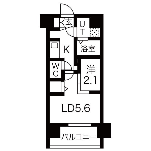 田中大久保町の完工年月(2021年3月)築の賃貸マンションの間取り