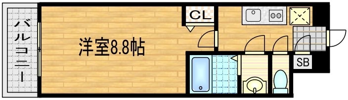 西七条御領町の完工年月(2022年12月)築の賃貸マンションの間取り
