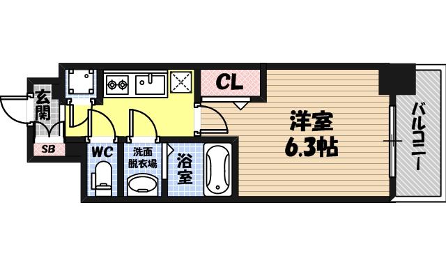 エスリード京橋グランツの間取り