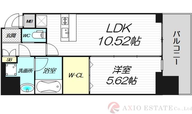 同心の完工年月(2020年11月)築の賃貸マンションの間取り