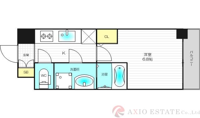 ジアコスモ江戸堀パークフロントの間取り