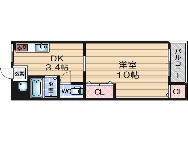 千里丘マンションの間取り