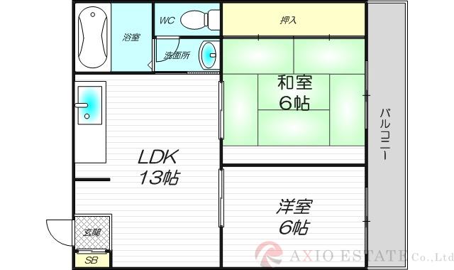 サンロイヤル柴島パート2の間取り