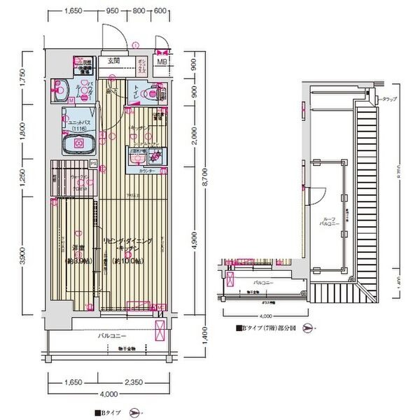 壬生西土居ノ内町の完工年月(2026年2月)築の賃貸マンションの間取り