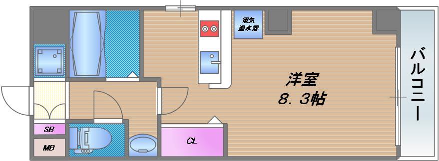 カシェット緑橋の間取り