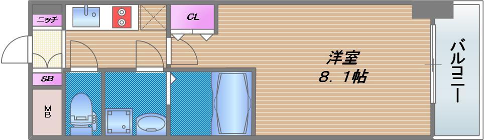 S-RESIDENCE緑橋Serioの間取り