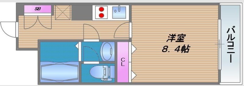 メゾン・ド・ヴィレ大阪城公園前の間取り